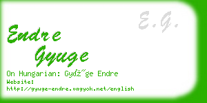 endre gyuge business card